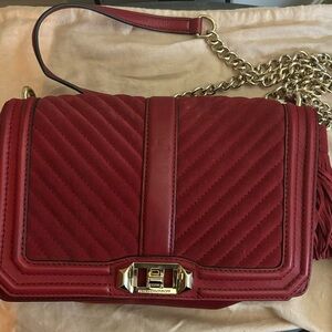 Rebecca Minkoff Chevron Red Suede Bag